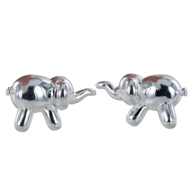 Stud Earrings for Party Look -Sterling Silver Balloon Design Elephant Stud Earrings