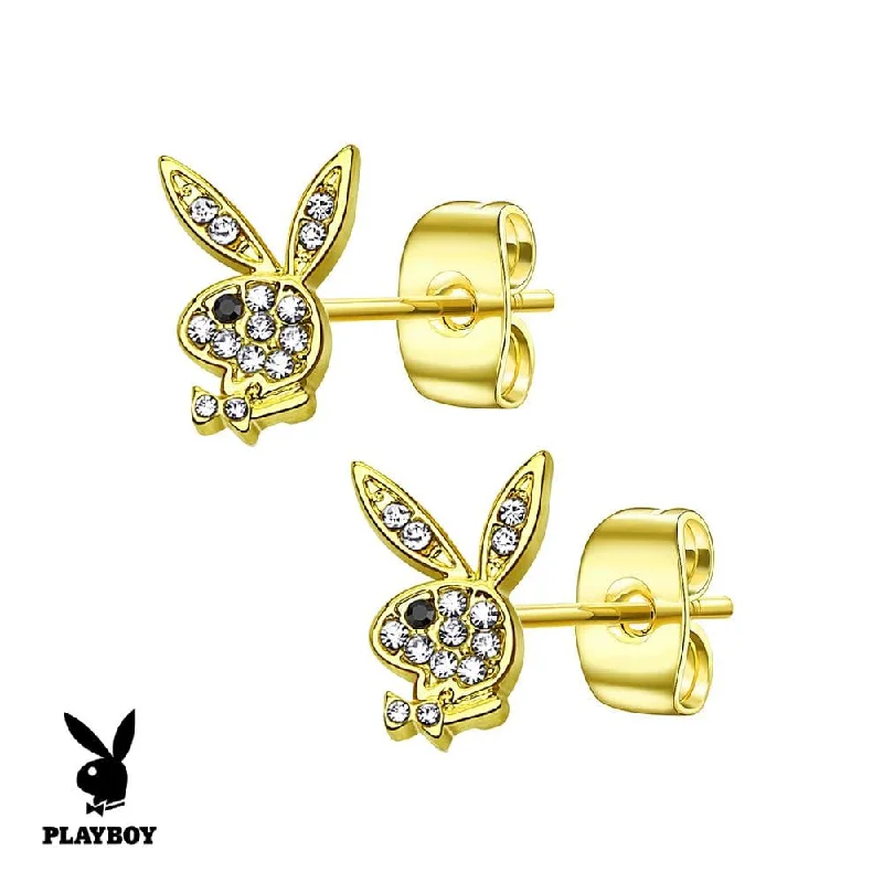 Stud Earrings with Infinity Symbols -Playboy™ Gem Stud Earrings