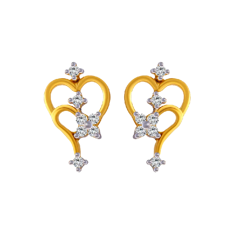 Stud Earrings for Christmas Party -14KT (585) Yellow Gold Stud Earrings For Women