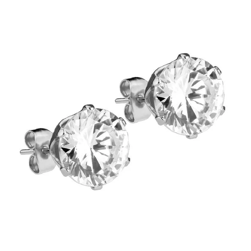 Gold Stud Earrings for Women -Mister Stud Earrings - 925