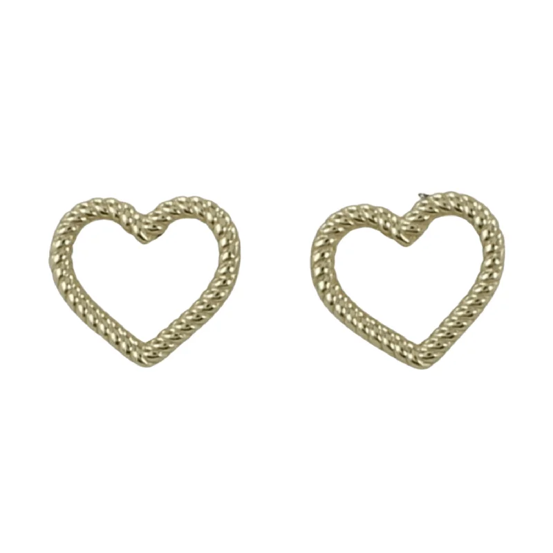 Stud Earrings for Gym Workout -Twisted Heart Stud Earrings