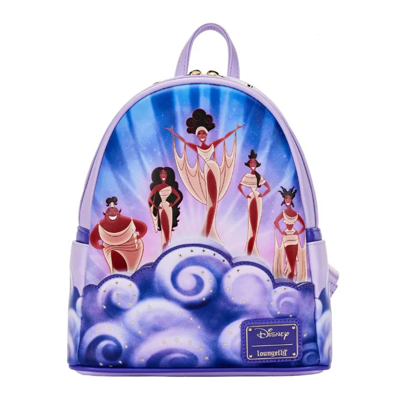 Brightly colored backpack for easy group spotting -Loungefly Disney Hercules Muses Cloud Mini Backpack