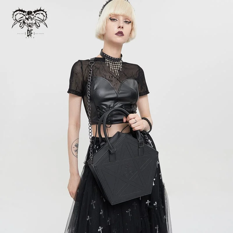 Formal T-Shirts for Occasions -Women's Punk Pentagon Bag