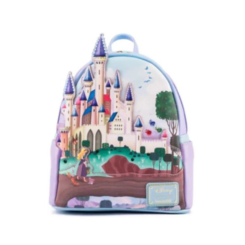 Breathable mesh backpack for hot weather hiking -Loungefly Disney Princess Castle Series Sleeping Beauty Mini Backpack