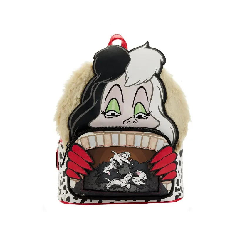 Professional nylon backpack for sleek office style -Loungefly Disney 101 Dalmatians Villains Scene Cruella Mini Backpack