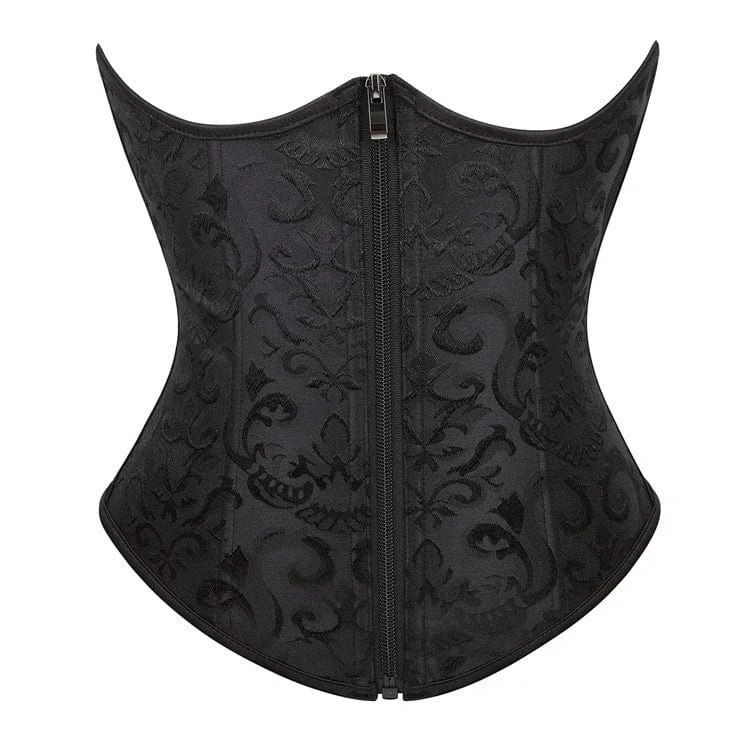 University T-Shirts for Academics -Women's Gothic Embossing Lace-up Underbust Corset