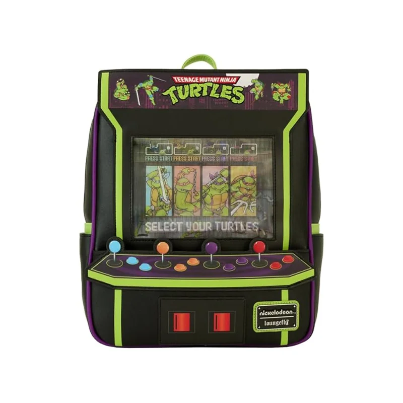 Fashionable leather backpack for weekend getaway chic -Loungefly Teenage Mutant Ninja Turtles 40th Anniversary Vintage Arcade Mini Backpack