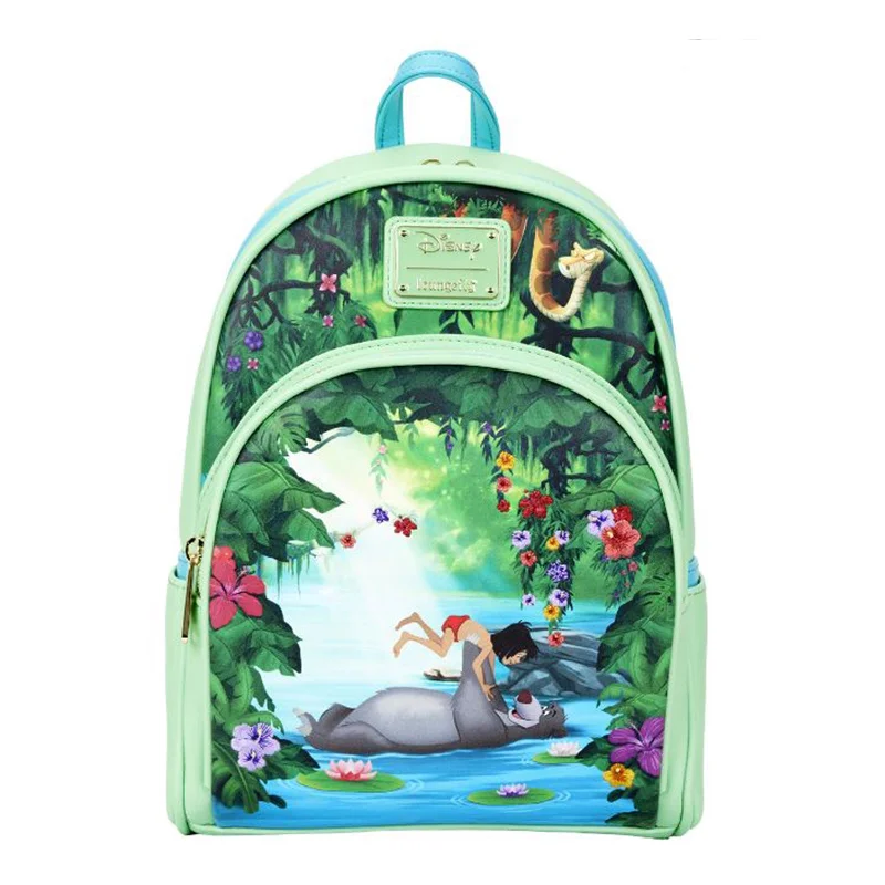 Stylish leather backpack for urban daily commuting -Loungefly Disney Jungle Book Bare Necessities Mini Backpack