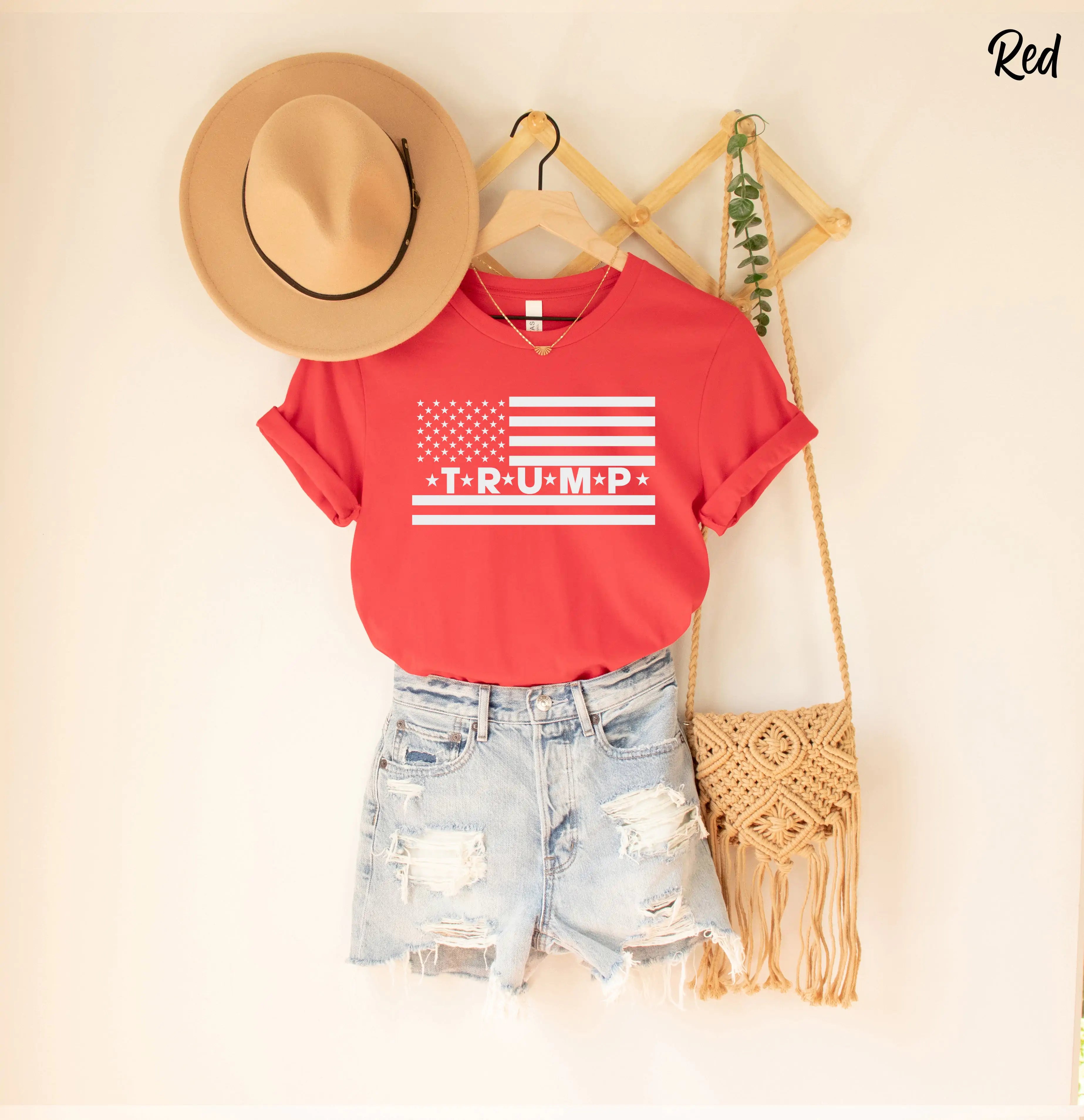 Travel T-Shirts for On-the-go -Donald Trump Flag Shirt, Trump Flag Shirt