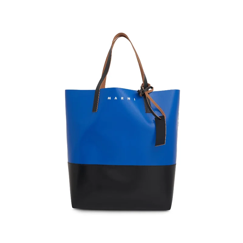 Multi-use backpack for gym and office needs -Tribeca Shopping Bag in Royal Blue/Black