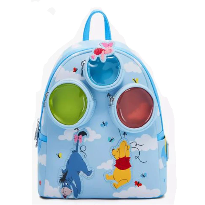 Fashionable canvas backpack for trendy college students -Loungefly Disney Winnie The Pooh Balloons Mini Backpack