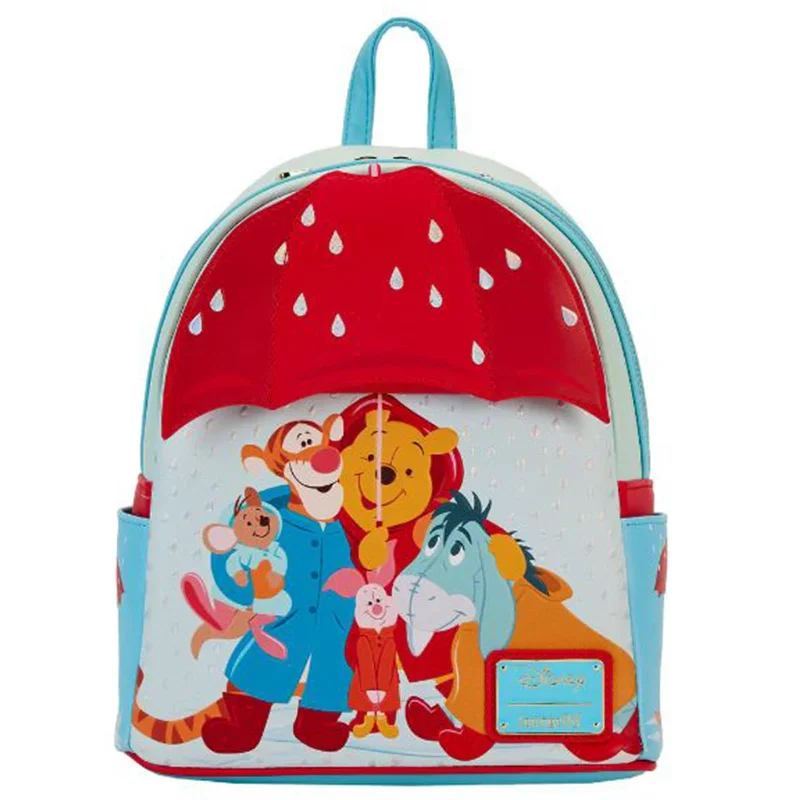 Minimalist black backpack for sleek professional use -Loungefly Disney Winnie The Pooh And Friends Rainy Day Mini Backpack