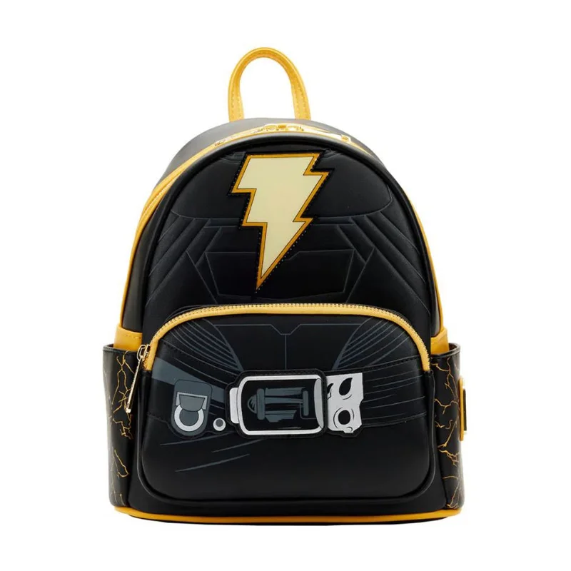 Outdoor survival backpack with emergency tool pockets -Loungefly DC Comics Black Adam Light Up Cosplay Mini Backpack