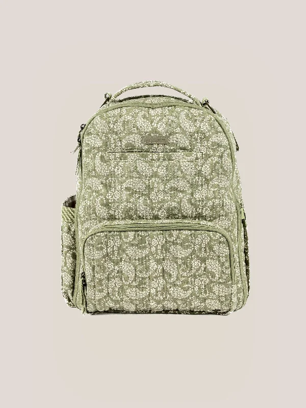 Affordable student backpack for heavy school books -Sazan + JuJuBe Classic Diaper Backpack - Paisley Floral