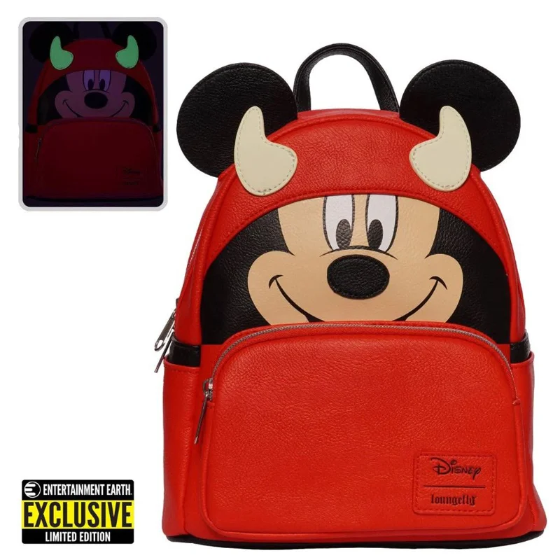 Weather-resistant backpack for extreme outdoor conditions -Loungefly EE Distribution Mickey Mouse Devil Mini Backpack