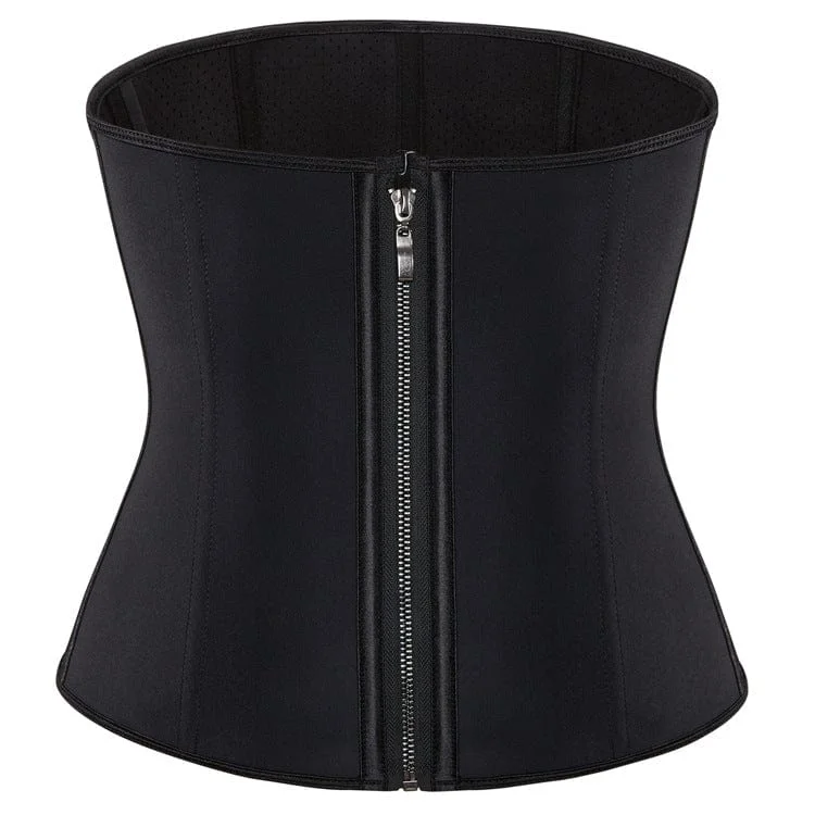 Mother's Day T-Shirts for Gift Idea -Women's Punk Solid Color Zipper Underbust Corset