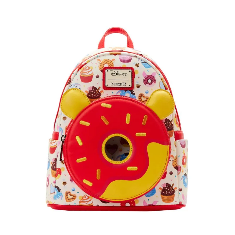 Padded shoulder backpack for comfortable long wear -Loungefly Disney Winnie The Pooh Sweets Poohnut Pocket Mini Backpack