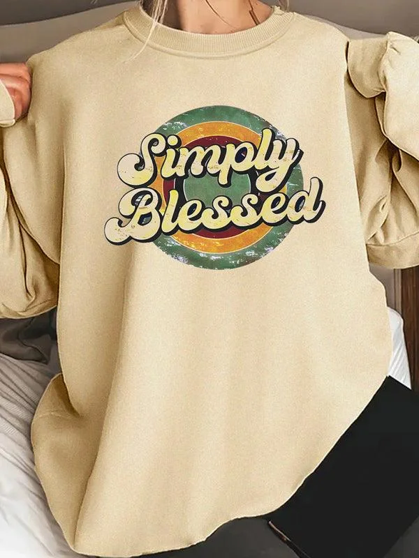 Embroidered T-Shirts for Detailed Look -Simply Blessed Women Sweatshirt