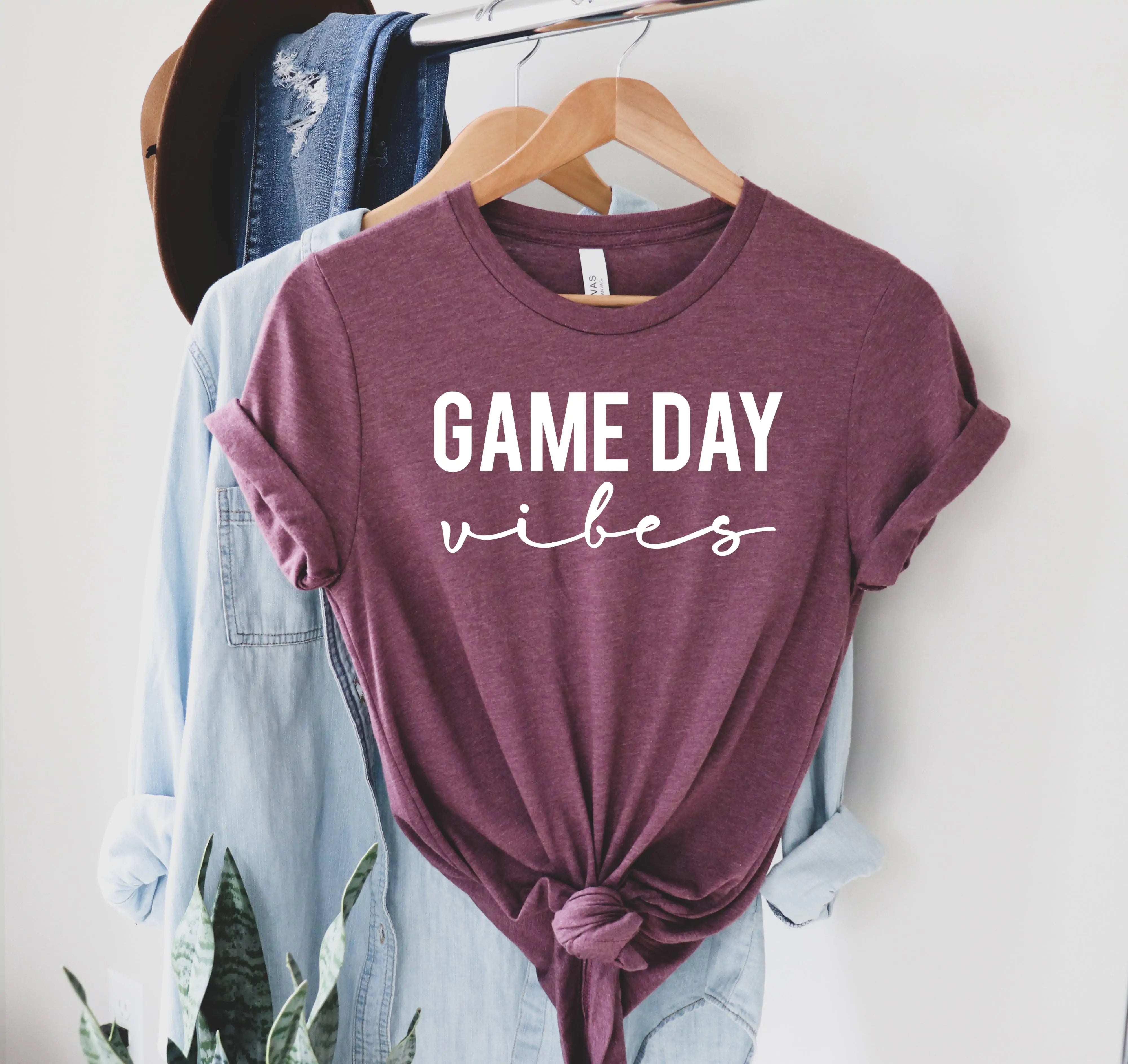 Golf T-Shirts for Outdoor Game -Game Day Football Shirt, Game Day Shirt, Game Day Vibes Outfit