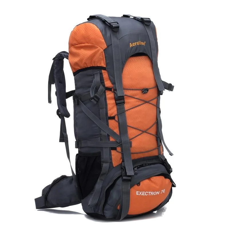 Rugged backpack for off-road motorcycle trips -70L Waterproof Durable Oxford Nylon Camping & Climbing Rucksack