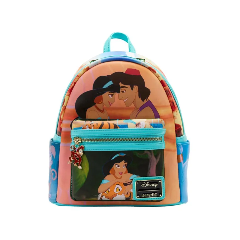 Foldable travel backpack for easy packing convenience -Loungefly Disney Jasmine Princess Series Mini Backpack