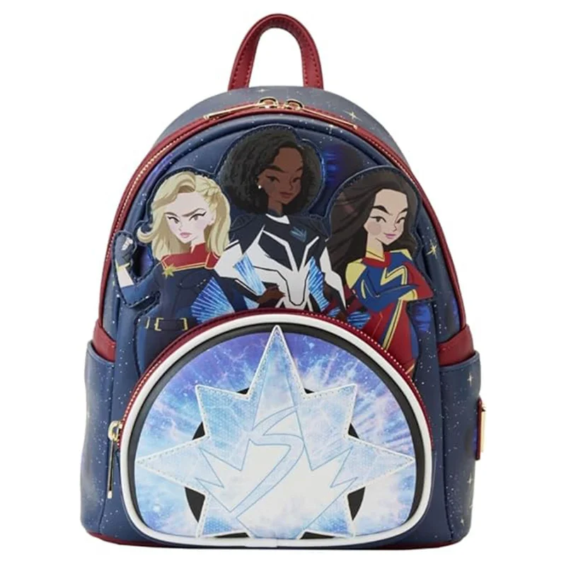 Colorful kids’ backpack with fun cartoon designs -Loungefly Marvel The Marvels Group Mini Backpack