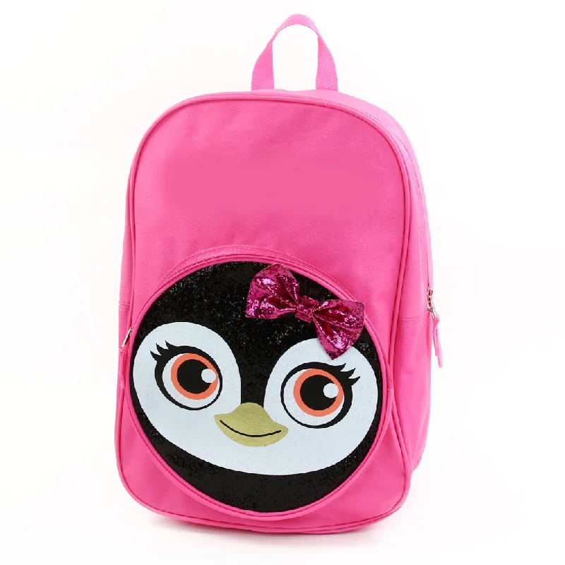 Convertible backpack for switching to shoulder bag -Penguin 17 Inch Critter Backpack (Non-Personalized)