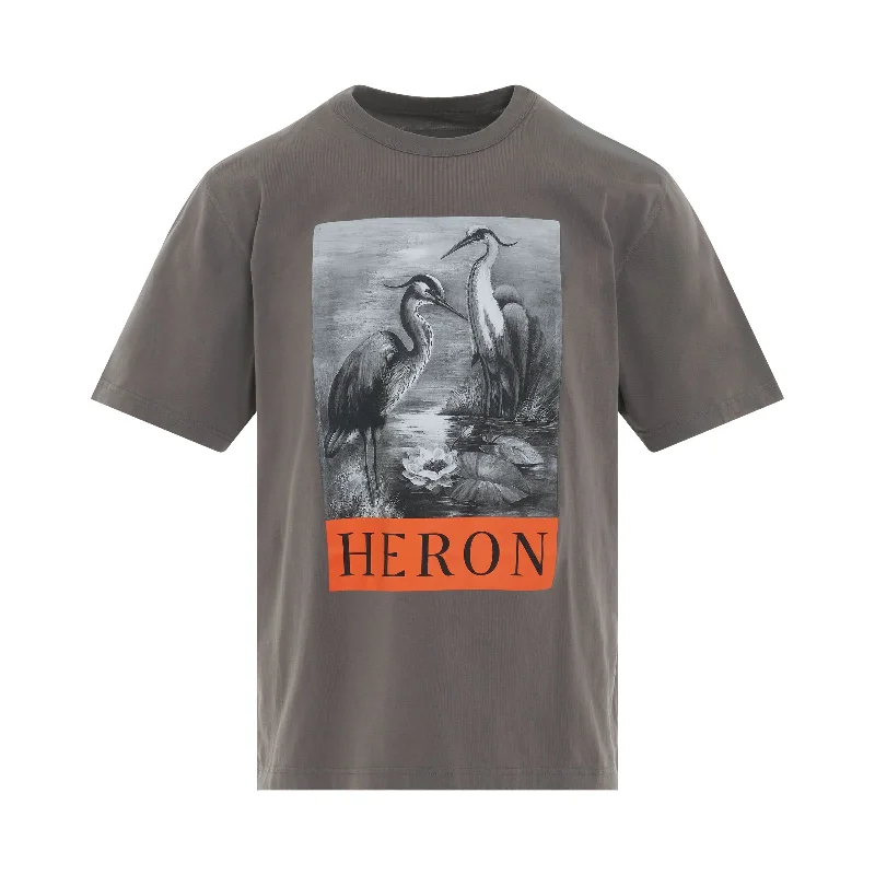 Military-grade backpack for extreme survival scenarios -Heron BW S/S T-Shirt in Grey/Black