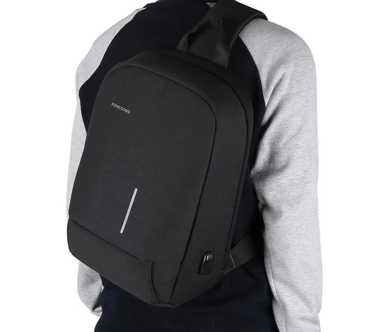 Compact daypack backpack for short weekend trips -Men's Small Single Shoulder Cross Body 13" Laptop Backpack with USB Charging