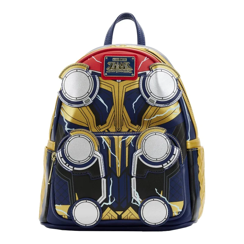 Premium travel backpack with lockable zipper security -Loungefly Marvel Thor Love And Thunder Cosplay Mini Backpack