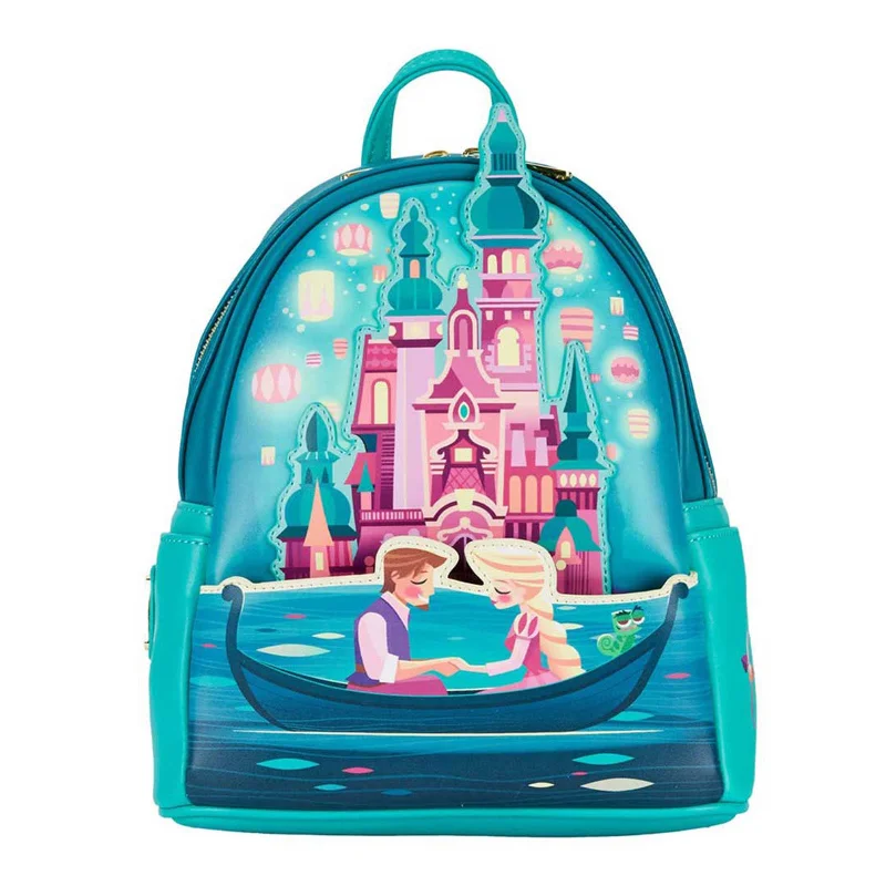 Lightweight sling backpack for one-shoulder ease -Loungefly Disney Tangled Princess Castle Mini Backpack