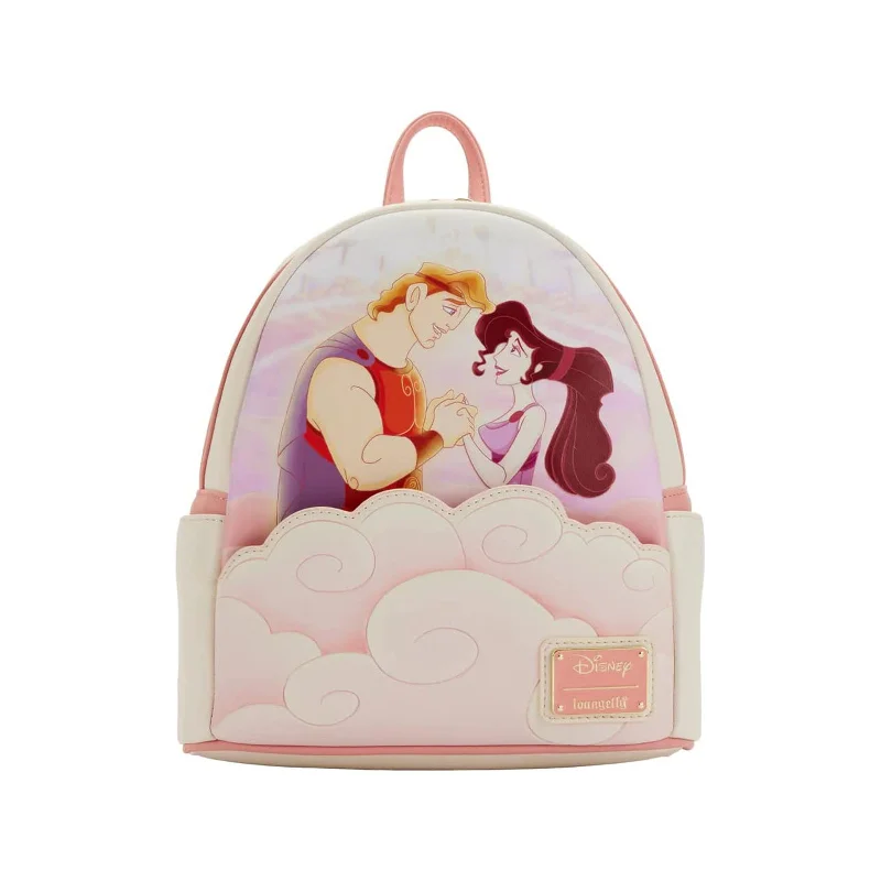 Multi-compartment backpack for organized school supplies -Loungefly Disney Hercules 25th Anniversary Meg And Hercules Mini Backpack