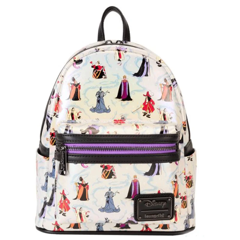 Stylish urban backpack for city lifestyle needs -Loungefly Disney Villains Iridescent All Over Print Mini Backpack