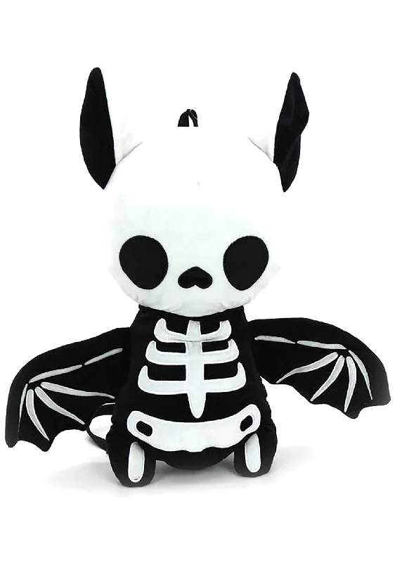 Hydration-compatible backpack for marathon running events -Skeleton Bat Plush Backpack