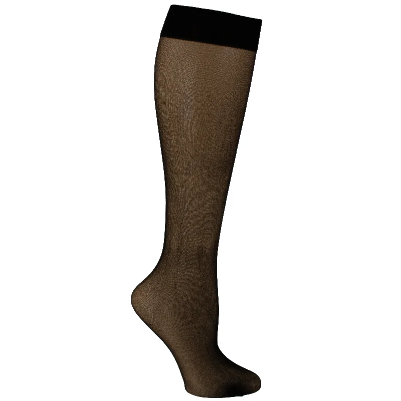 Anniversary T-Shirts for Special Occasion -Sheer Black Nylon Knee-Highs 3 Pair WA-3863