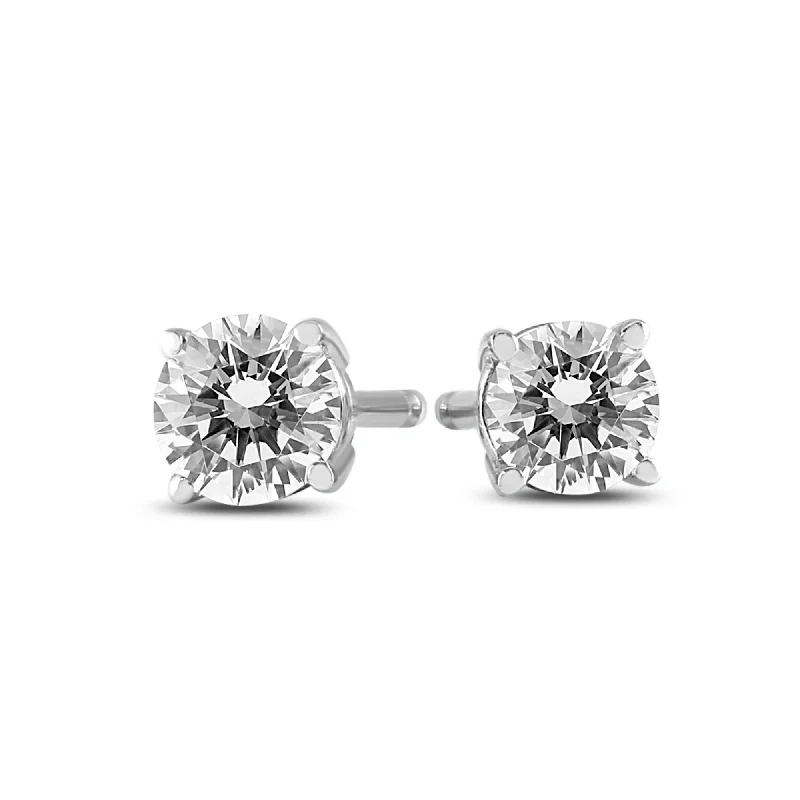 Hoop earrings with polished silver finish for a shiny, modern appeal-1/2Ct Tw Promo Studs