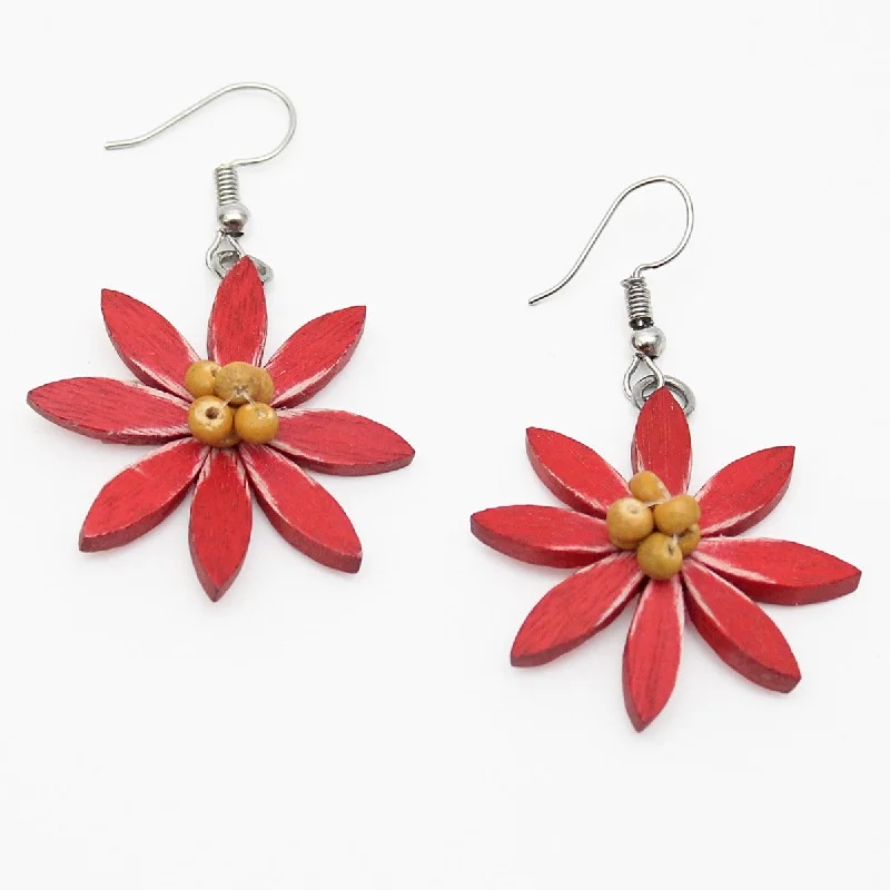 Best hoop earrings with gold for a luxurious and timeless look-Orange Amaya Flower Earrings