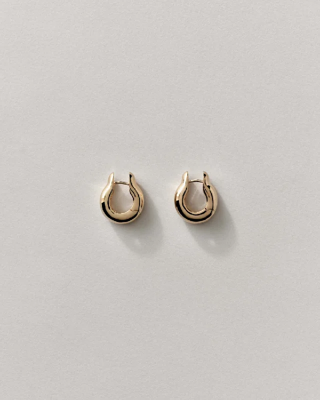 Small hoop earrings for a delicate and understated everyday wear-Ample Small Hoops 14K GV