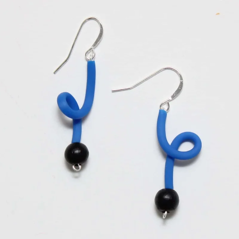 Large hoop earrings for a bold and statement-making fashion accessory-Blue Ava Earrings