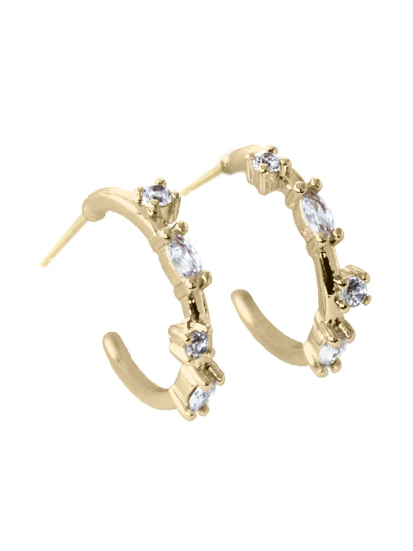 Hoop earrings with intricate designs for a unique and artistic appearance-Chase Hoop Mini