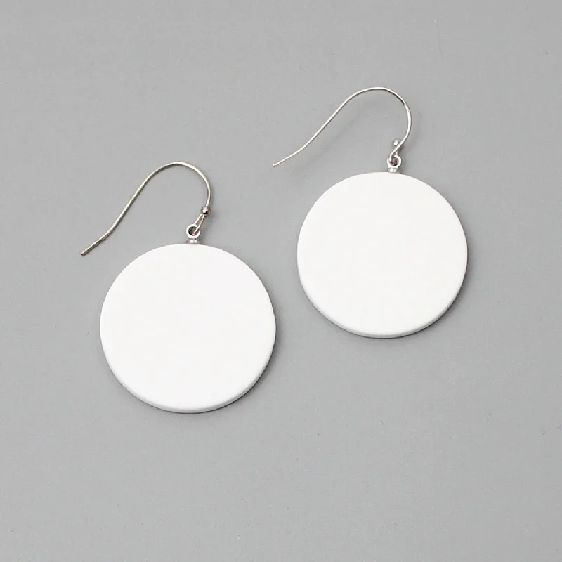 Best hoop earrings with vintage coins for a retro, antique-inspired style-White Margot Earrings