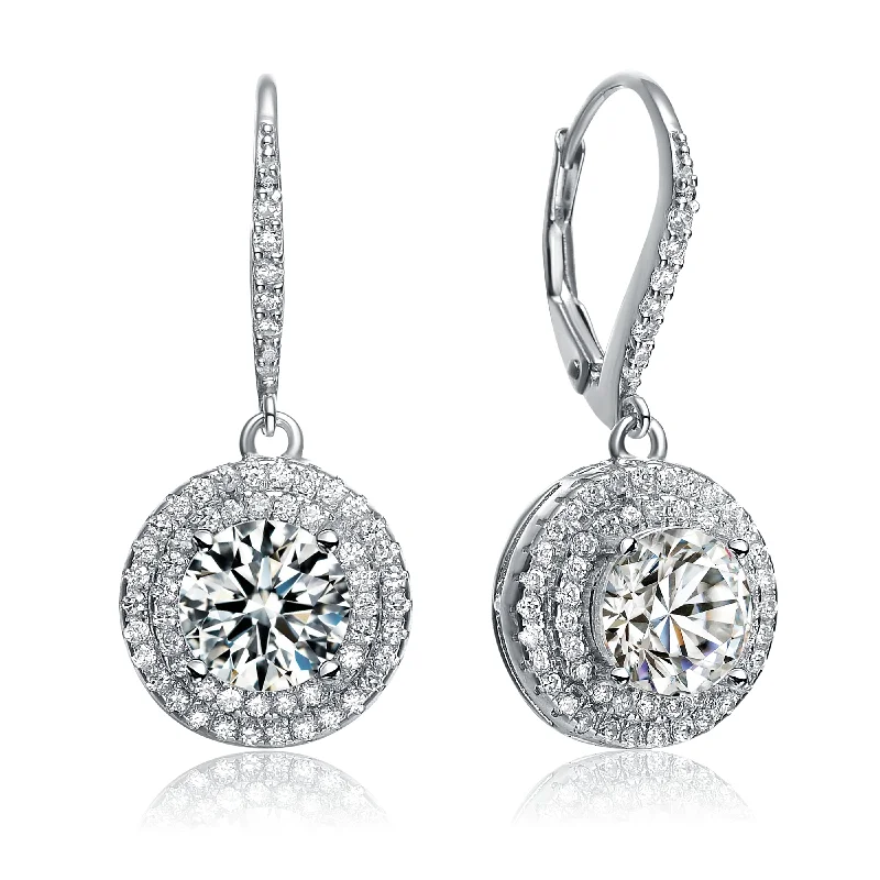 Best hoop earrings with matching bracelets for a coordinated jewelry set-Marie Rhodium Plated Earrings