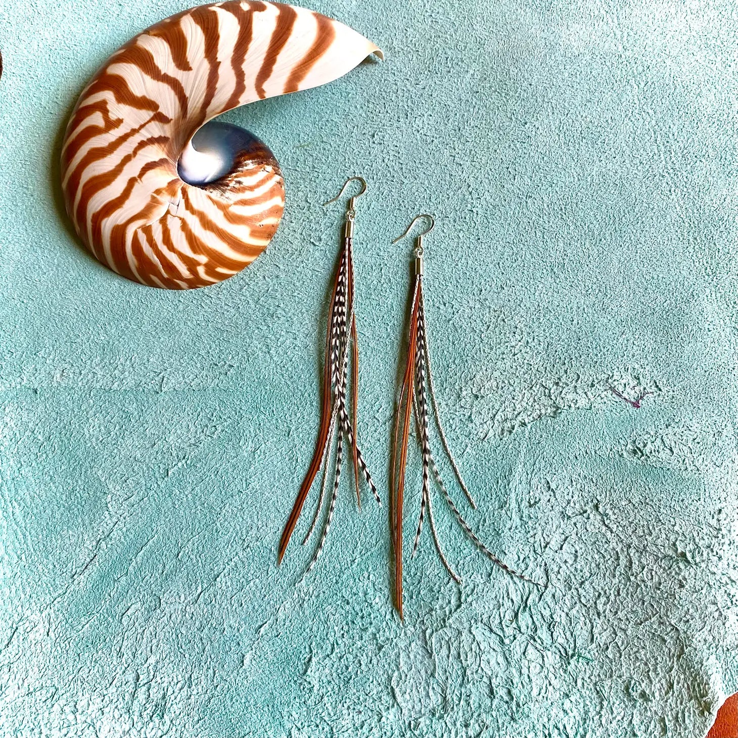 Best hoop earrings with satin ribbons for a soft, feminine appearance-Mini Feather Earrings in Grizzly/Fawn/Silver