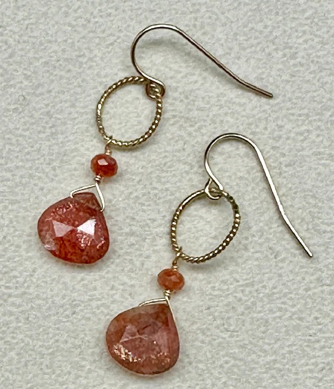 Best hoop earrings with geometric cuts for a sharp, modern appeal-Sunstone Earrings