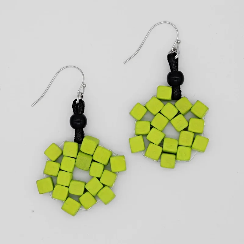 Best hoop earrings with twisted rope designs for a nautical-inspired style-Lime Elyse Beaded Earrings