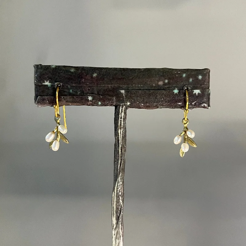 Best hoop earrings with gold for a luxurious and timeless look-Flowering Thyme Vine Drops