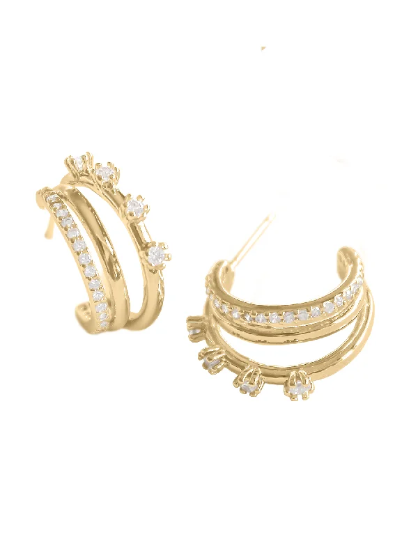 Hoop earrings with satin finishes for a smooth and elegant appearance-Hallie Earring