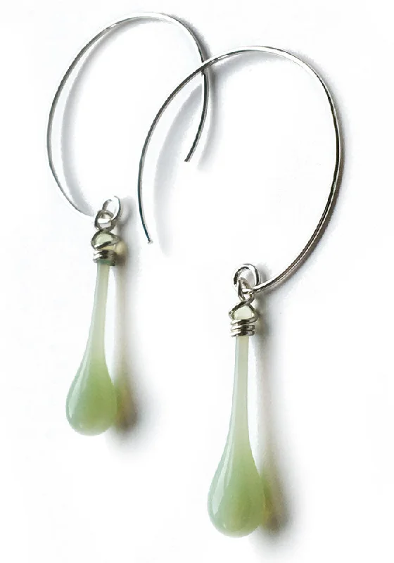 Best hoop earrings with gemstone accents for a colorful and elegant appearance-Jadeite Circle Earrings, medium