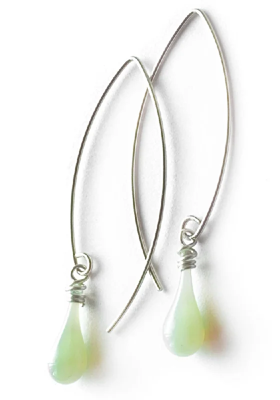 Best hoop earrings with geometric triangle shapes for a modern, chic design-Jadeite Marquise Earrings