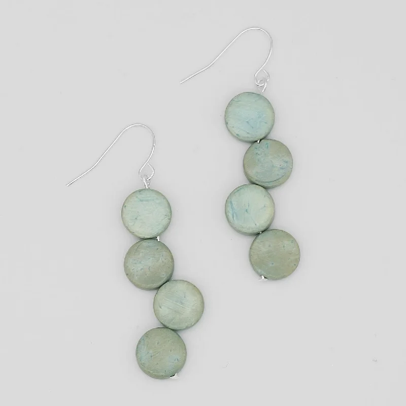 Hoop earrings with faceted crystals for added sparkle and shine-Mint Eva Dangle Earrings